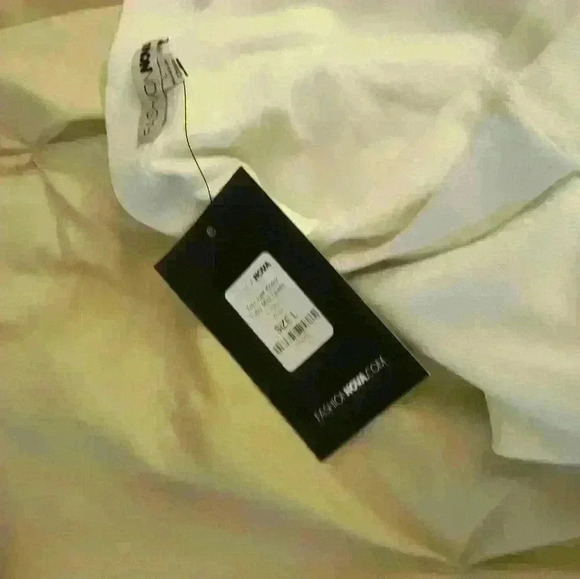 Fashion Nova lightweight beach summer side slit strapless knit dress  L - Picture 4 of 4